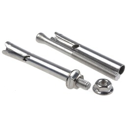 10 pcs - RS PRO Stainless Steel Masonry Fixing 65mm, 8mm Fixing Hole