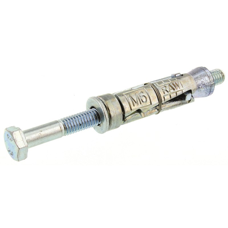 10 pcs - RawlPlug Steel Masonry Anchor M6 x 85mm, 12mm Fixing Hole