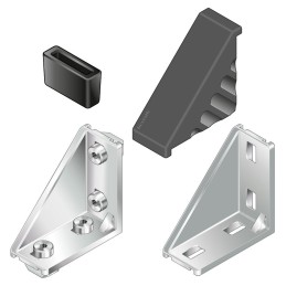 1 pcs - Bosch Rexroth Angle Bracket Connecting Component, Strut Profile 20 x 40 mm, Groove Size 6mm