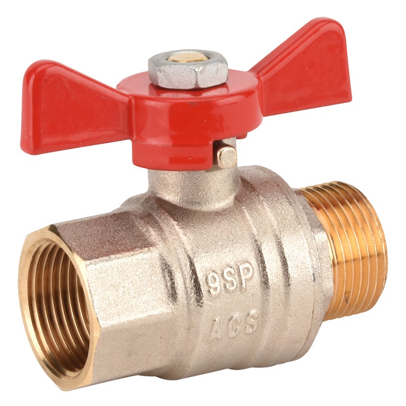 1 pcs - Sferaco Brass Full Bore, 2 Way, Ball Valve, BSPP 1/2in, 40bar Operating Pressure