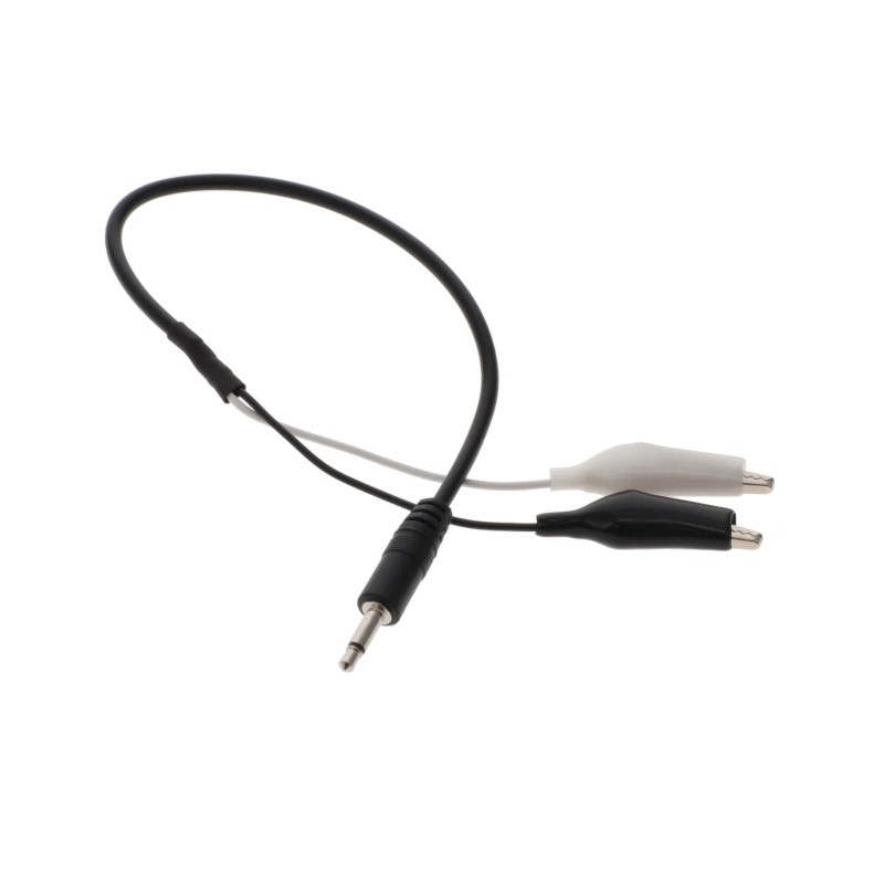 10 pcs : 4181 - Cable Assembly Barrel Plug, 3.5mm (1/8', 0.13') to Alligator Clips (2) 0.90' (275.0mm)