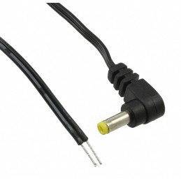10 pcs : CA-2198 - Cable Assembly 1.7mm ID, 4.0mm OD Plug, Right Angle to Wire Leads Flat 6.0' (1.83m)