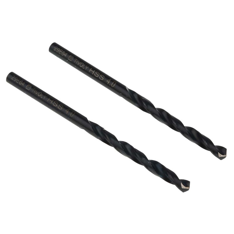 1 Box of 2 - Tivoly HSS Twist Drill Bit, 4mm Diameter