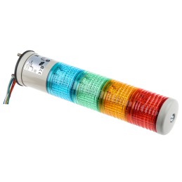 1 pcs - Schneider Electric Harmony XVC4 Series Red/Green/Amber/Blue Signal Tower, 4 Lights, 24 V ac/dc, Surface Mount