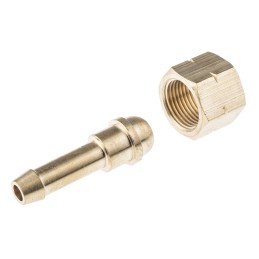 1 pcs - RS PRO Hose Connector Hose Tail Adaptor, BSP 3/8in