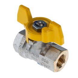 1 pcs - RS PRO Brass Full Bore, 2 Way, Ball Valve, BSPP 1/4in, 40 - 30bar Operating Pressure