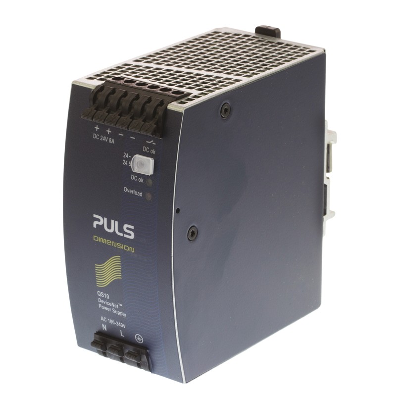 1 pcs - PULS DIMENSION Q Switch Mode DIN Rail Power Supply, 100 - 240V ac ac, dc Input, 24V dc dc Output, 8A Output, 192W