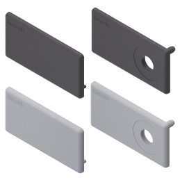 1 pcs - Bosch Rexroth Grey PP Cover Cap, 40 x 80 Strut Profile, 10mm Groove