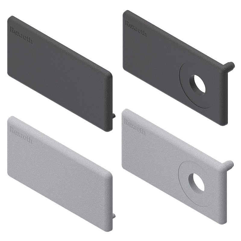 1 pcs - Bosch Rexroth Grey PP Cover Cap, 40 x 80 Strut Profile, 10mm Groove