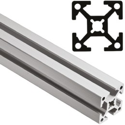 1 pcs - FlexLink Silver Aluminium Profile Strut, 22 x 22 mm, 5.6mm Groove, 1000mm Length, Series XD