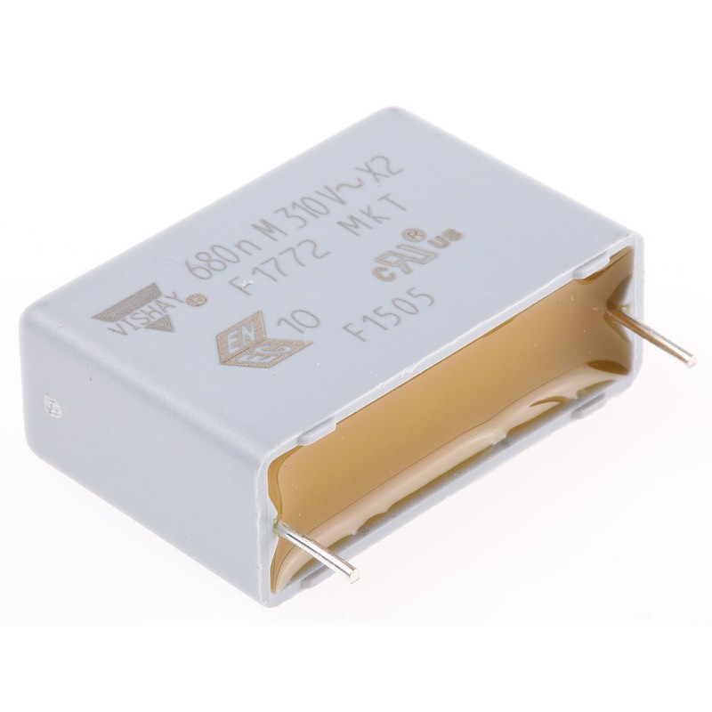 5 pcs - Vishay F1772 Polyester Film Capacitor, 310V ac, ±20%, 680nF, Through Hole