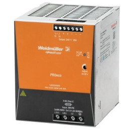 1 pcs - Weidmuller PRO ECO Switch Mode DIN Rail Power Supply, 320 - 575V ac ac, dc Input, 24V dc dc Output, 20A Output,