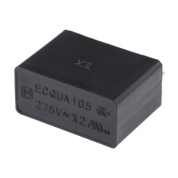 5 pcs - Panasonic ECQUA Polypropylene Film Capacitor, 275V ac, ±10%, 1μF, Through Hole