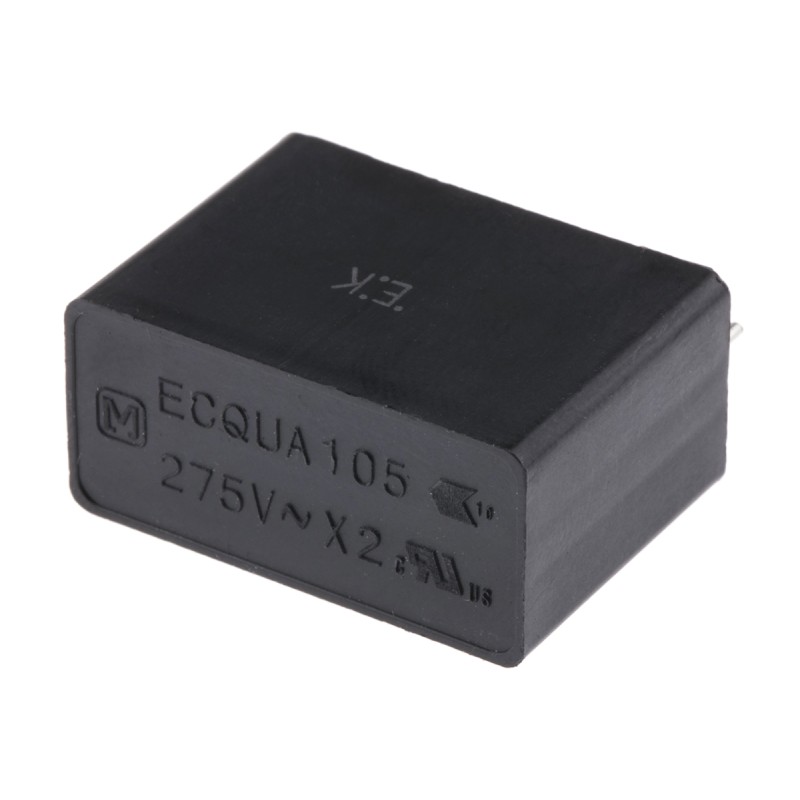 5 pcs - Panasonic ECQUA Polypropylene Film Capacitor, 275V ac, ±10%, 1μF, Through Hole