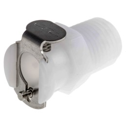 1 pcs - Colder Products Hose Connector, Straight Threaded Coupling, BSPT 1/4in, 8.3 bar