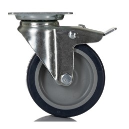 1 pcs - Tente Braked Swivel Castor Wheel, 60kg Capacity, 75mm Wheel