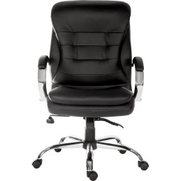 1 pcs - RS PRO Black Leather Executive Chair, 120kg Weight Capacity
