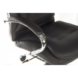 1 pcs - RS PRO Black Leather Executive Chair, 120kg Weight Capacity