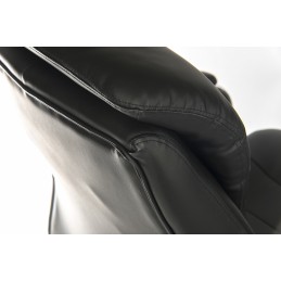 1 pcs - RS PRO Black Leather Executive Chair, 120kg Weight Capacity