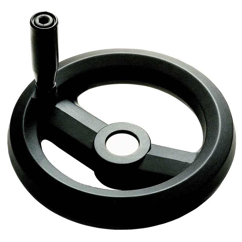 1 pcs - RS PRO Black Glass-Fibre Reinforced Technopolymer Hand Wheel, 100mm diameter