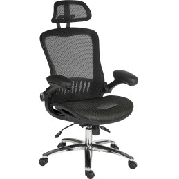 1 pcs - RS PRO Black Mesh Executive Chair, 150kg Weight Capacity