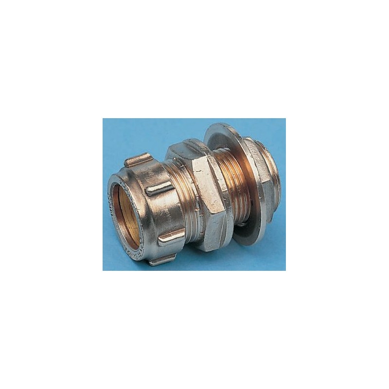 1 pcs - RS PRO Brass Pipe Fitting, Straight Compression Coupler, Male 1/2in 15mm