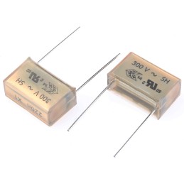 5 pcs - KEMET PME271 Paper Capacitor, 300V ac, ±10%, 220nF, Through Hole