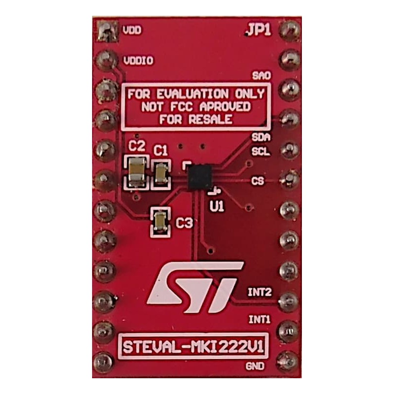 1 pcs - STMicroelectronics STEVAL-MKI222V1 Accelerometer Sensor Evaluation Kit for LIS2DU12 STEVAL-MKI109V3