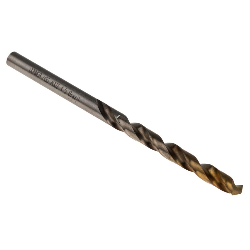 1 Box of 5 - Dormer A002 Series HSS-TiN Twist Drill Bit, 4.5mm Diameter, 80 mm Overall