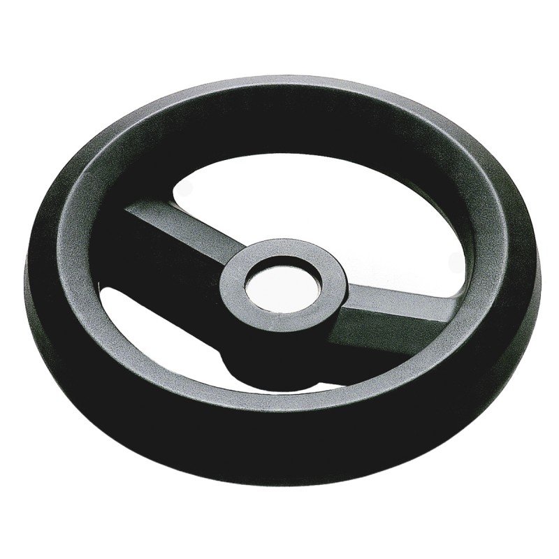 1 pcs - RS PRO Black Glass-Fibre Reinforced Technopolymer Hand Wheel, 126mm diameter