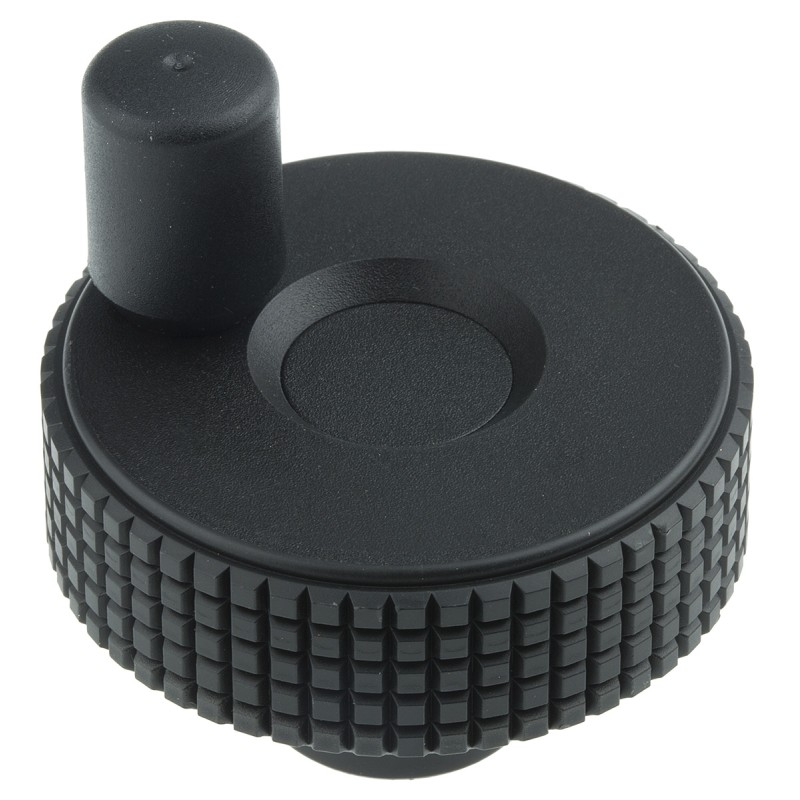 1 pcs - Elesa Black Technopolymer Hand Wheel, 50mm diameter