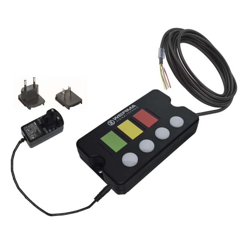 1 pcs - Werma Andon SmartBOX Series Andon Box Kit, 4 Lights, 24 V dc, 90 - 250 V ac, Base Mount