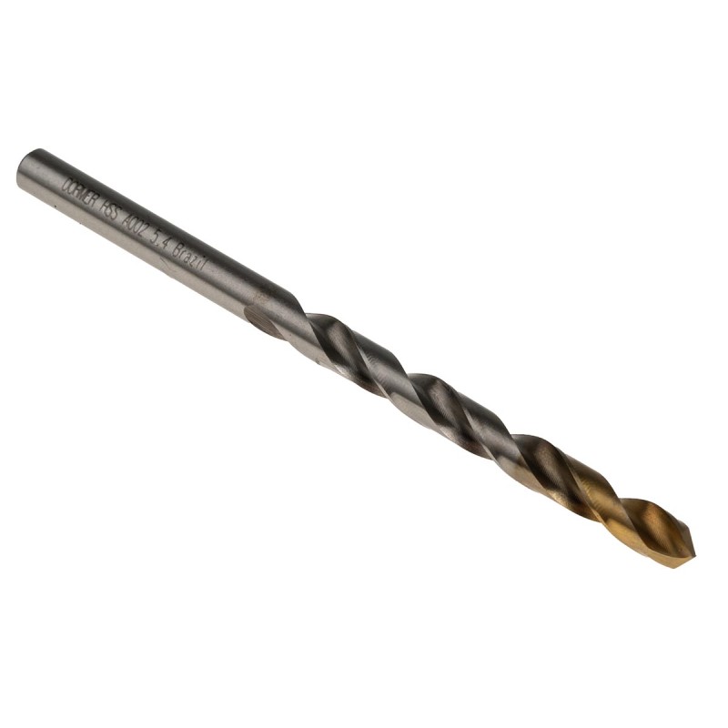 1 Box of 5 - Dormer A002 Series HSS-TiN Twist Drill Bit, 5.4mm Diameter, 93 mm Overall