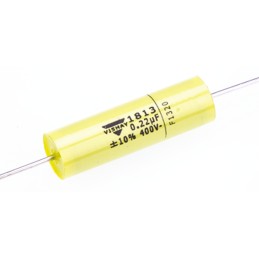 5 pcs - Vishay MKT 1813 Metallised Polyester Film Capacitor, 200 V ac, 400 V dc, ±10%, 220nF, Through Hole