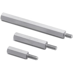 10 pcs - Wurth Elektronik Standoff, M3 x M3 Thread, 17mm Body, Brass, Male/Female, 8mm Stud