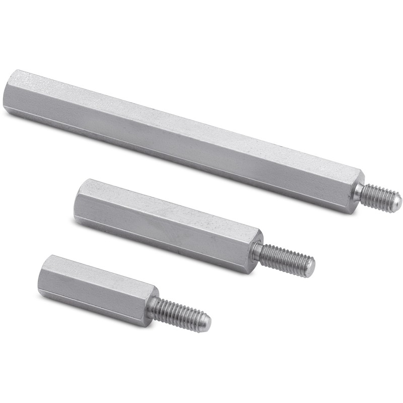 10 pcs - Wurth Elektronik Standoff, M3 x M3 Thread, 17mm Body, Brass, Male/Female, 8mm Stud