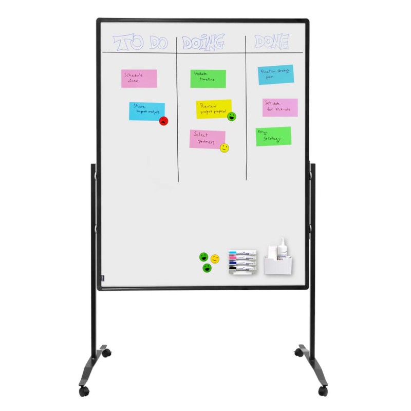 1 pcs - Legamaster Wheeled White Office Divider, 2260mm Height, 1200mm Width