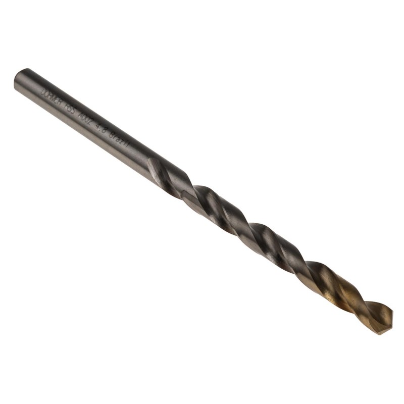 1 Box of 5 - Dormer A002 Series HSS-TiN Twist Drill Bit, 4.8mm Diameter, 86 mm Overall