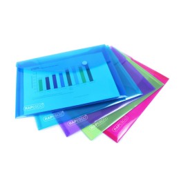 1 pcs - Rapesco Assorted A5 Punched Pocket