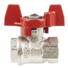 1 pcs - RS PRO Nickel Plated Brass Full Bore, 2 Way, Ball Valve, BSPP 1/4in, 40bar Operating Pressure