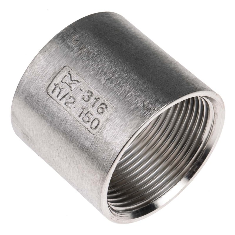 1 pcs - RS PRO Stainless Steel Pipe Fitting Socket, Female G 1-1/2in x Female G 1-1/2in
