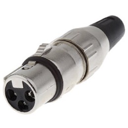 1 pcs - Deltron Cable Mount XLR Connector, Female, 50 V ac, 5 Way, Silver Plating