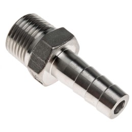 1 pcs - RS PRO Stainless Steel Pipe Fitting, Straight Hexagon Hose Nipple, Male R 1/2in x Male