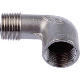 1 pcs - RS PRO Stainless Steel Pipe Fitting, 90° Circular Elbow, Female R 1/2in x Male R 1/2in