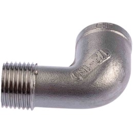 1 pcs - RS PRO Stainless Steel Pipe Fitting, 90° Circular Elbow, Female R 1/2in x Male R 1/2in