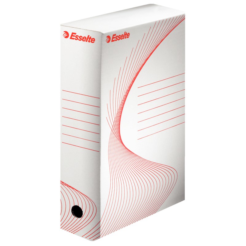 10 pcs - Esselte White 10 Compartment A4, Foolscap Archive Box, H352mm x W100mm x D250mm