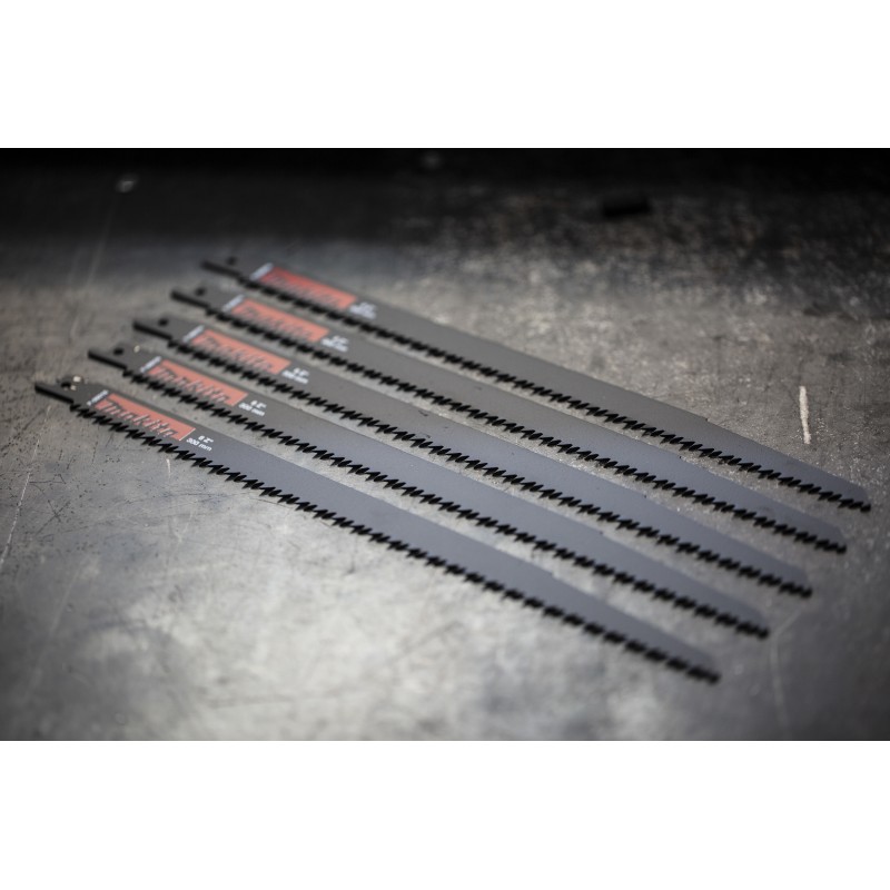 1 Box of 5 - Makita, 6 Teeth Per Inch 305mm Cutting Length Reciprocating Saw Blade, Pack of 5