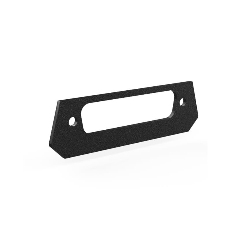 10 pcs : 2003DB25 - Plastic, ABS Panel, End 2.486' L x 0.745' W x 0.060' H (63.14mm x 18.92mm x 1.52mm) Black