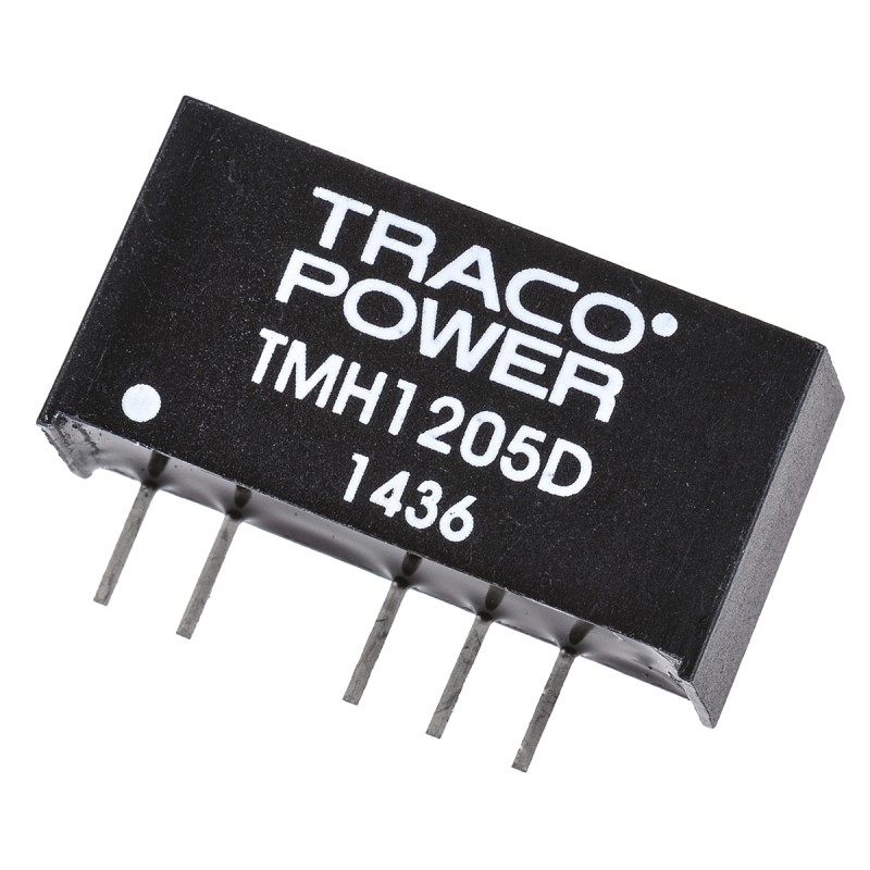 1 pcs - TRACOPOWER TMH DC-DC Converter, ±5V dc/ ±200mA Output, 10.8 - 13.2 V dc Input, 2W, Through Hole, +85°C Max Temp