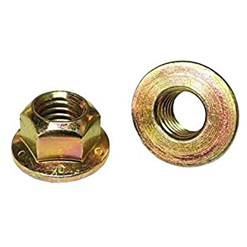100 pcs - RS PRO Steel Flanged Lock Nut, 1/4-20in